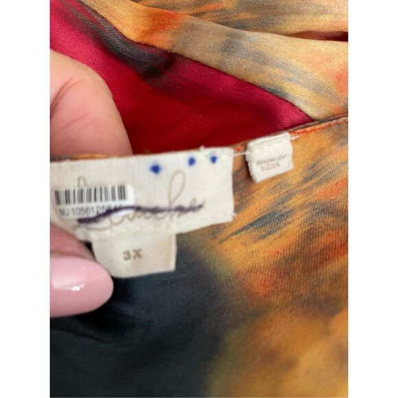 Let Me Be Abstract Print Maxi Dress Size 3XL - Picture 8 of 9